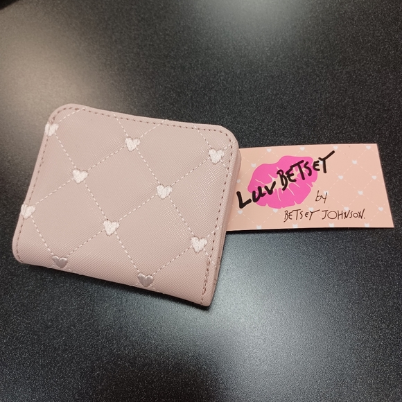 Betsey Johnson Handbags - Betsey Johnson Embroidered Leather Wallet NWT with Engraved Charmed